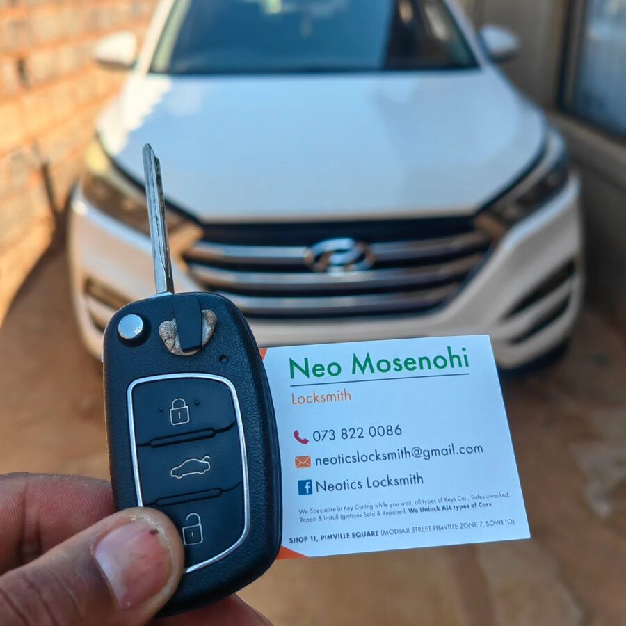 2017 Hyundai Tucson — Lost key chip — new chip programmed, Protea Glen — R1 500